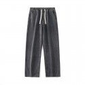 Men's Jeans Elastic Waist Straight Tube Loose Pants Autumn New Korean Fashion Versatile Casual Pants 