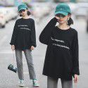 Girls' loose printed cotton T-shirt Long middle and large children's top Japanese and Korean casual fashion manufacturers 