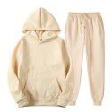 Spring and Autumn Men's Casual Solid Hooded Sportswear Couple Set Slim Fit Fashion Set 