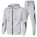 Spring and Autumn 2022 New Sports Men's Set Casual Sweater Pullover Fashion Zipper Set 