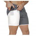 Men's wear men's fitness quick-drying pants men's sports shorts fitness running sports double pants 