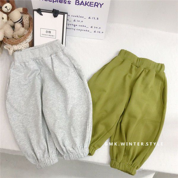 Girls' trousers Spring and autumn outerwear new style fashionable girls' children's clothes Spring and autumn simple casual pants 