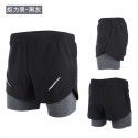 Summer Double-layer Men's Running Shorts Quick-drying Anti-running Sports Shorts Fitness Marathon Shorts 