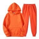 Spring and Autumn Men's Casual Solid Hooded Sportswear Couple Set Slim Fit Fashion Set 