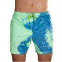 New Water Colored Swimming Pants Beach Pants Men's Personalized European and American Large Warm Colored Shorts 