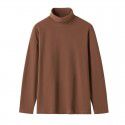 Autumn and Winter New Double Sided German Velvet Thermal Solid Underlay Men's T-Shirt High Neck Japanese Versatile Sweater Top 