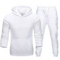 Autumn and winter men's sweater suit casual sports suit plush sweater suit men's hoodie 