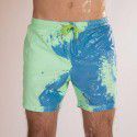 New Water Colored Swimming Pants Beach Pants Men's Personalized European and American Large Warm Colored Shorts 