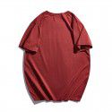 Amei khaki retro China-Chic nostalgic red short sleeve round neck T-shirt solid cotton half sleeve fashionable men 