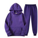 Spring and Autumn Men's Casual Solid Hooded Sportswear Couple Set Slim Fit Fashion Set 