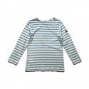 Japanese children's autumn and winter customized DD pure cotton yarn-dyed striped long sleeved T-shirt