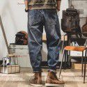 American Heavyweight Vintage Jeans Men's Loose Straight Fall New Amikaki Old Pants Men 