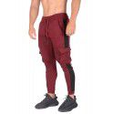 Men's casual sports pants European and American style color contrast pocket slimming gym sports pants men 