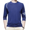 New Spring/Summer Ice Sports T-shirt Men's Thin Business Stretch Ice Silk T-shirt Men 