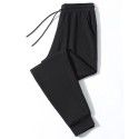 Sports pants Men's pure cotton autumn and winter close-up leggings Solid color plush warm pants Loose casual knitted sanitary pants 