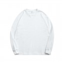 Waffle Long Sleeve T-shirt Men's Heavyweight Round Neck Loose Base Solid T-shirt 