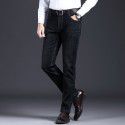 Autumn and Winter New Youth Jeans Men's Slim Fit Thick Elastic Versatile Korean version Feet casual pants Men's wear 