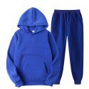 Spring and Autumn Men's Casual Solid Hooded Sportswear Couple Set Slim Fit Fashion Set 