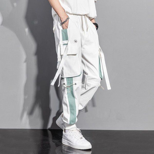 Japanese men's wear Japanese autumn functional overalls Men's loose oversized casual pants Leggings Harlan casual pants Men 