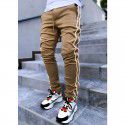 Spring and Autumn Work Wear Pants Men's Fashion Brand Elastic Multi Pocket Reflective Straight Sleeve Sports Fitness Casual Pants 