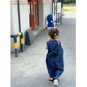 Children's Bodysuit Strap Pants Spring/Summer Boys' and Girls' Korean Version Fashion Loose Workwear Sleeveless Denim Bodysuit 