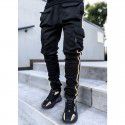 Spring and Autumn Work Wear Pants Men's Fashion Brand Elastic Multi Pocket Reflective Straight Sleeve Sports Fitness Casual Pants 