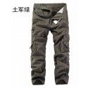 Menswear Mens Casual Solid Color Amazon Multi Pocket Washable Workwear Pants Outdoor Men's Pants 