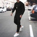 European and American long-sleeved casual suit independent station men's solid color trend sports suit men's stock 