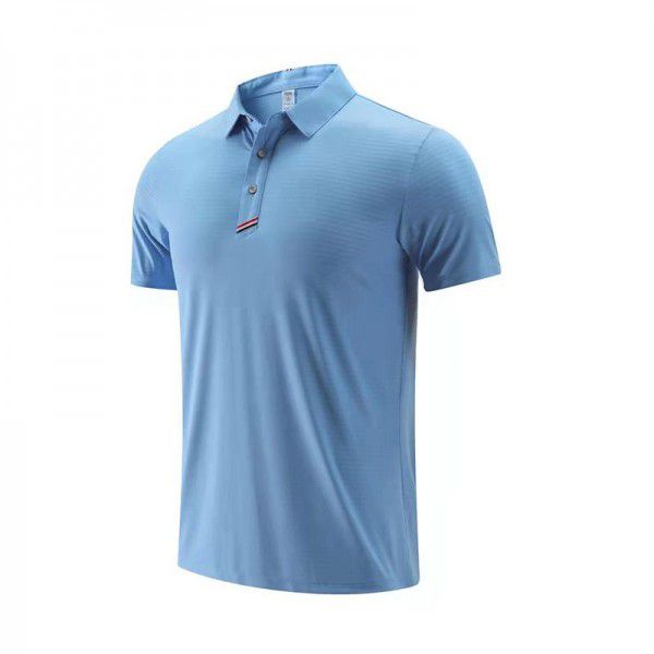 New men's and women's work clothes, polo shirt, short sleeve sportswear, ice silk casual top 