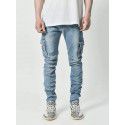 European and American New Jeans Men's Cross Border Side Pockets Small Leg Tight Jeans Men's 