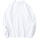 Autumn long-sleeved white cotton t-shirt women's all-cotton solid color basic round neck bottom shirt 