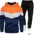 Hip Hop Sweater Set Men's Fashion Three Contrast Hoodie Sweatshirt 