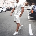 Short sleeved shorts two-piece sports casual men's suit in stock 