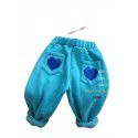 Girls' casual pants autumn and winter new children's love sports loose pants fashion baby fashionable versatile pants 