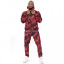 New Men's Casual Sports Set Digital Printing Sweater Hooded Pants Two Piece Set for Men 