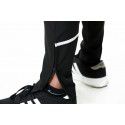 Black Men's Sports Leggings Long Pants with Hem Zipper Pocket Zipper 