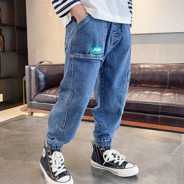 Children's Pants New Boys' Jeans Autumn Casual Pants Big Boys' Pants Fashion Boys' Clothing 