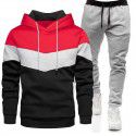 Hip Hop Sweater Set Men's Fashion Three Contrast Hoodie Sweatshirt 