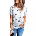 Shi Ying Short Sleeve T-shirt for Women Summer New Stripe Pattern Cross border Women's Loose Round Neck Top for Women