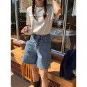 Early spring new Korean letter round neck short-sleeved T-shirt for women's basic style 