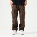 Fall new American style street fashion straight tube all-season casual pants Boys' multi-pocket personalized overalls 