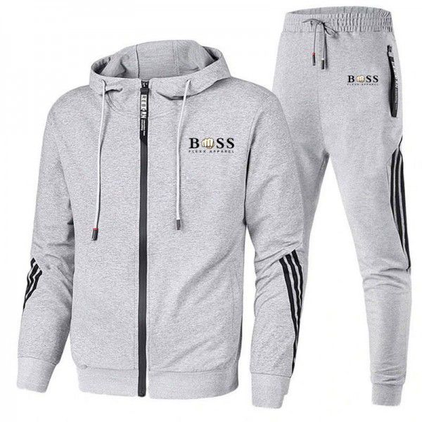 Casual Sports Two Piece Men's Sweater Set Hoodie Print Men's Sweater 