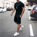 Short sleeved shorts two-piece sports casual men's suit in stock 