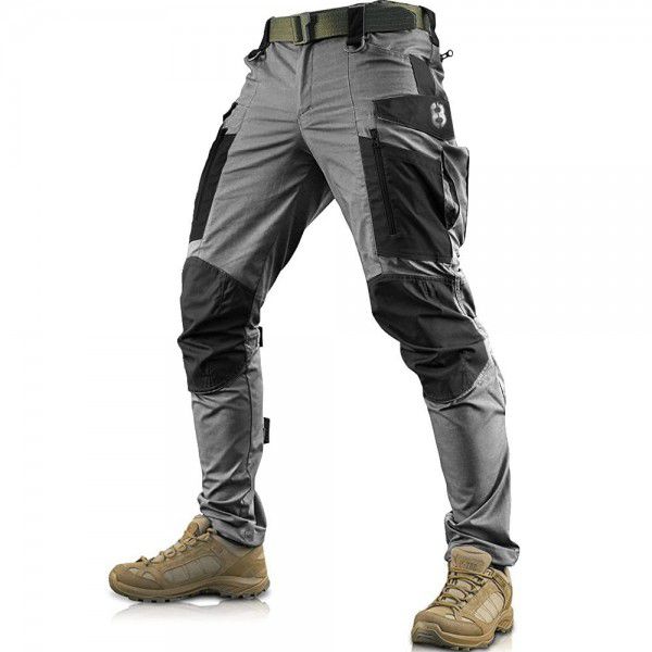 Spring casual men's pants Men's outdoor wear-resistant pocket tactical pants casual sports pants mountaineering pants 