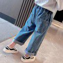 Girls' Jeans Spring and Autumn New Korean Women's Autumn Children's Autumn Fashion Autumn Fashion Wide Leg Pants 