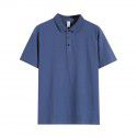 Japanese heavy cotton polo T-shirt Paul shirt Loose business men's polo shirt Men's work clothes 