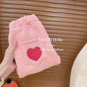 Girls' casual pants autumn and winter new children's love sports loose pants fashion baby fashionable versatile pants 