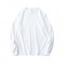 Autumn long-sleeved white cotton t-shirt women's all-cotton solid color basic round neck bottom shirt 