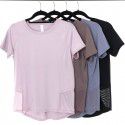 Nude Sports Top Women's Back Loose Fit Top Running T-shirt