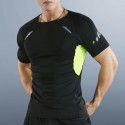 Fitness clothes men's high-elastic tight-fitting summer t-shirt sports short-sleeved quick-drying ice silk running basketball training vest 